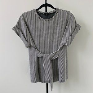 Express Tie Waist Short Sleeve Top